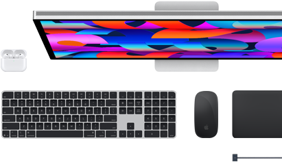 Mac Zubehör: AirPods, Studio Display, Magic Keyboard, Magic Mouse, Magic Trackpad, MagSafe Ladekabel