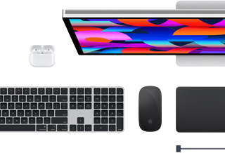 Mac Zubehör: AirPods, Studio Display, Magic Keyboard, Magic Mouse, Magic Trackpad, MagSafe Ladekabel